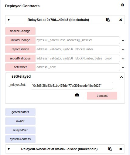 remix relaySet contract